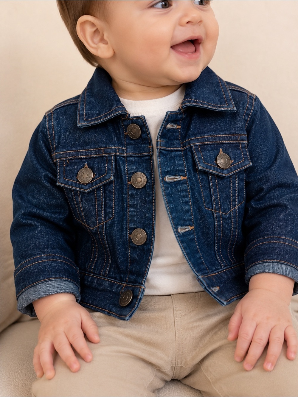 NWT Ben Sherman Baby Denim Jacket 6-9 Months Dark Wash Jean Jacket